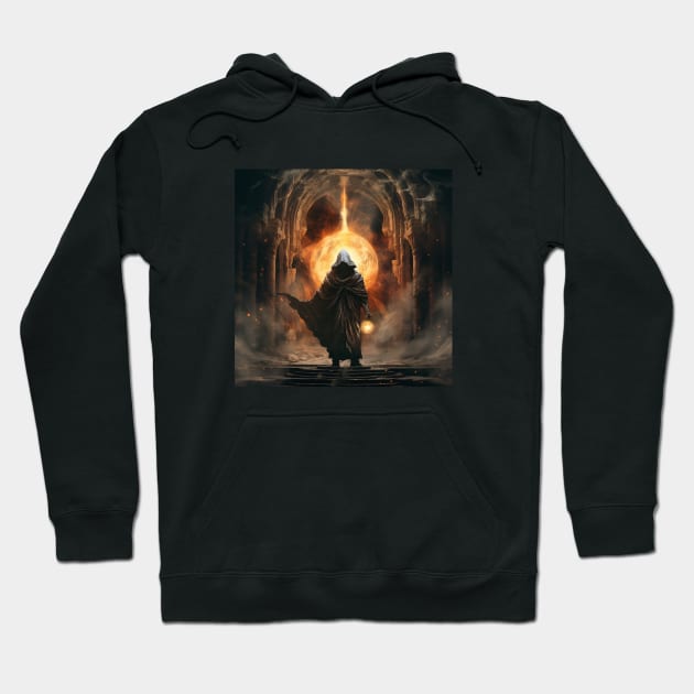 Wizard Fireball AI Hoodie by Ikonno